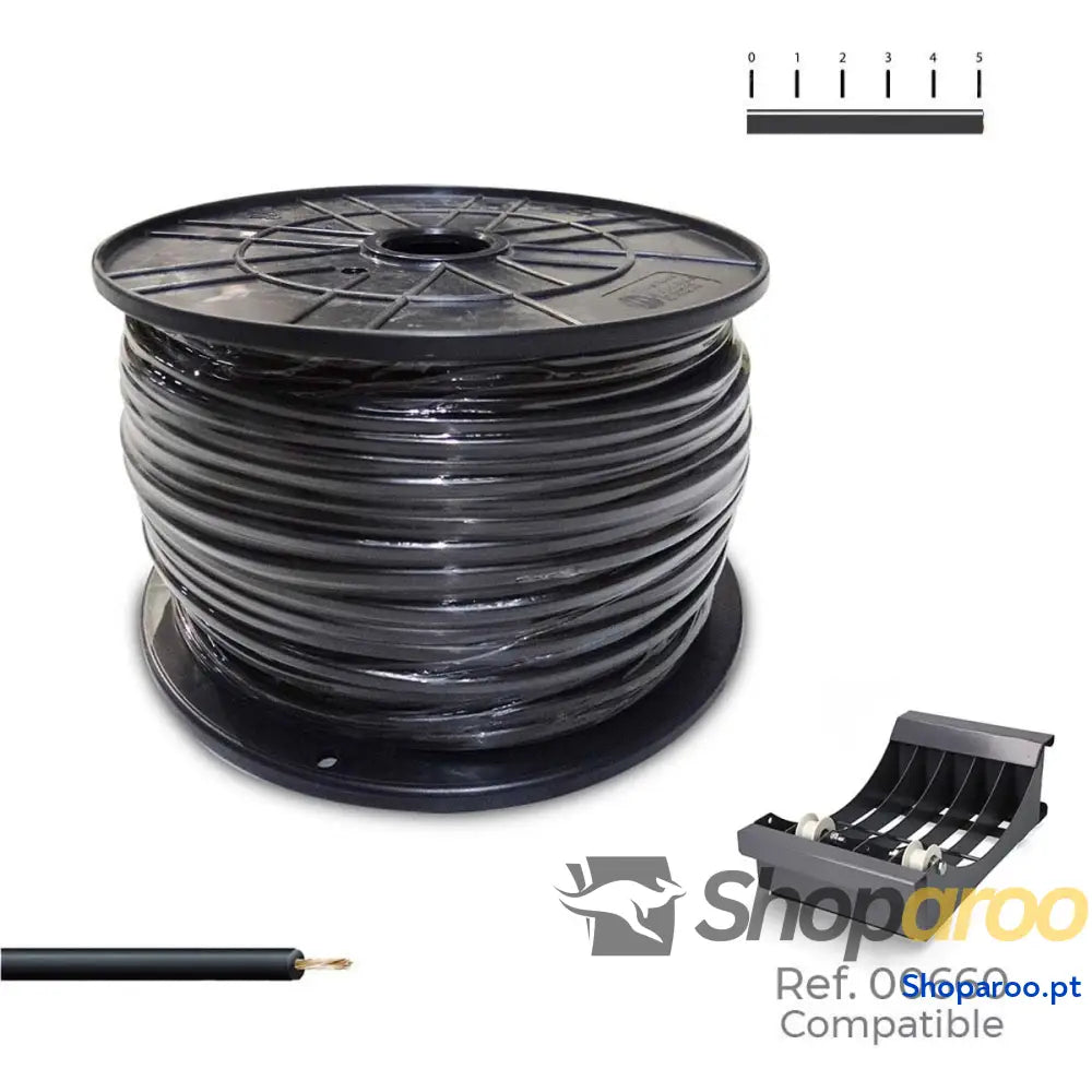 Cabo Elétrico Unifilar Sediles Preto 400 m h07z1-k Bobine