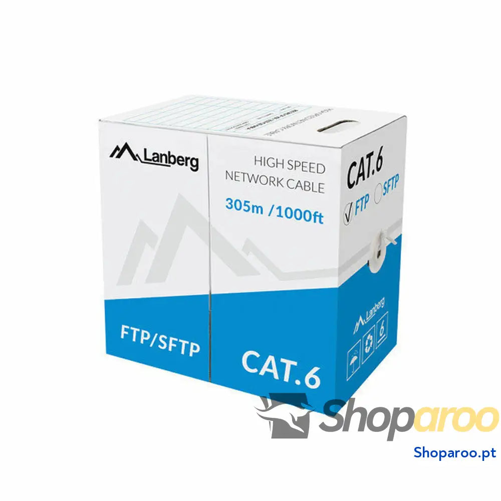 Cabo Ethernet LAN Lanberg LCF6-11CU-0305-S Cinzento 305 m