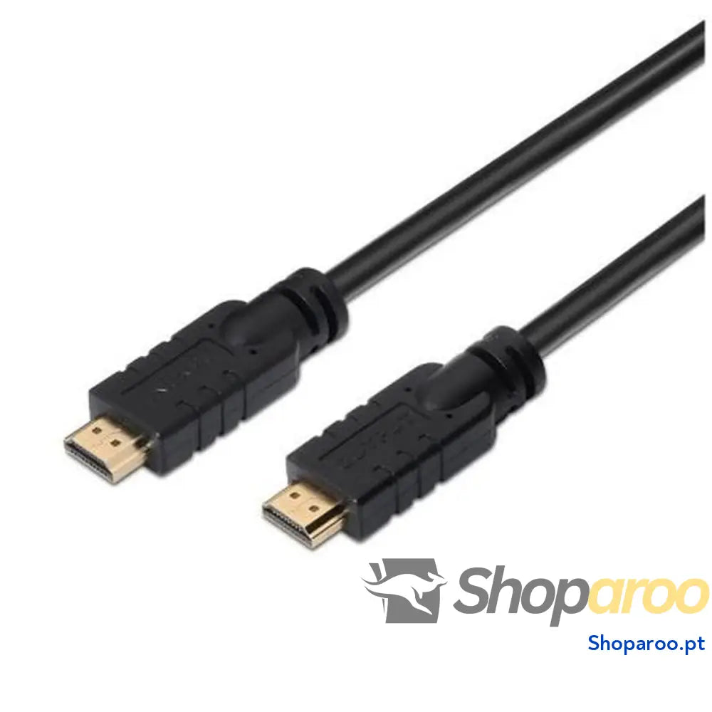 Cabo HDMI Aisens CABLE HDMI ALTA VELOCIDAD / HEC CON REPETIDOR, A/M-A/M, NEGRO, 15M Preto 15 m