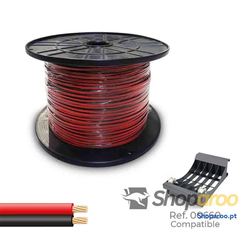 Cabo paralelo Sediles Preto Vermelho 2 x 1,5 mm 300 m