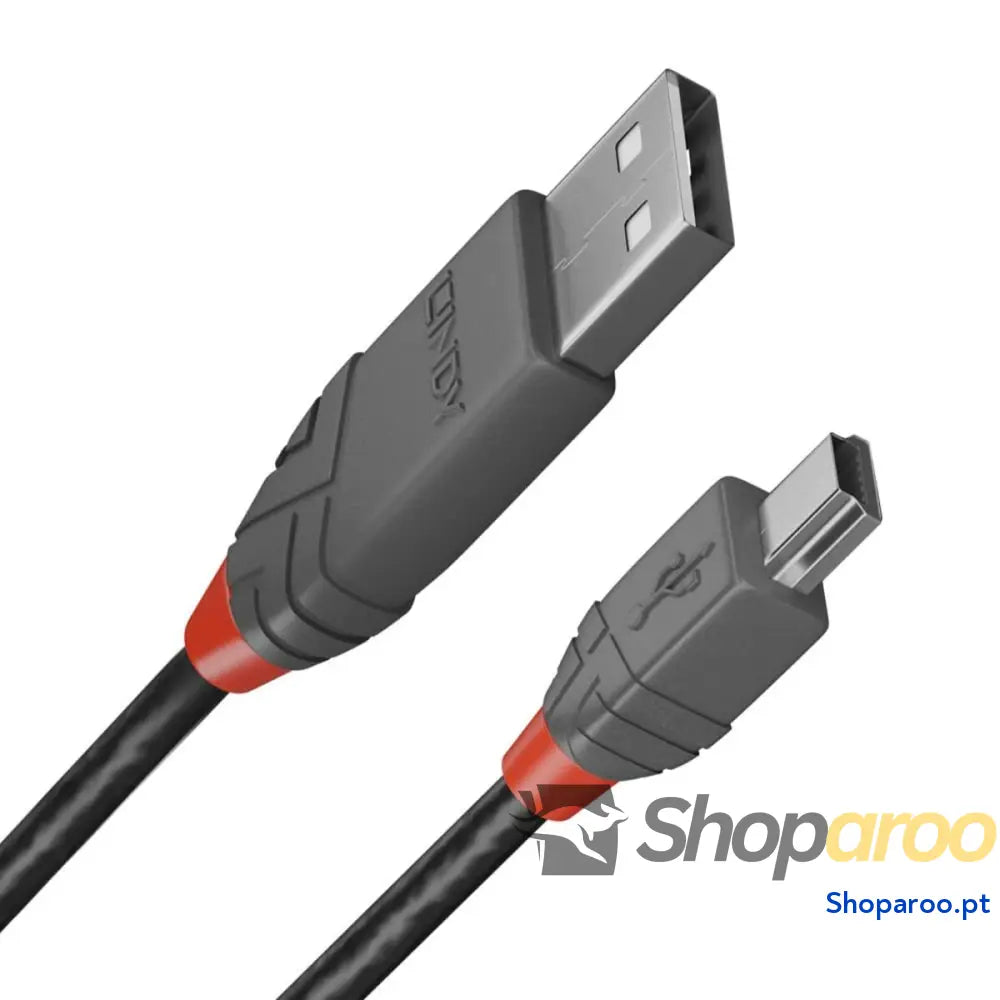 Cabo USB 2.0 A para Mini USB B LINDY Preto 2 m