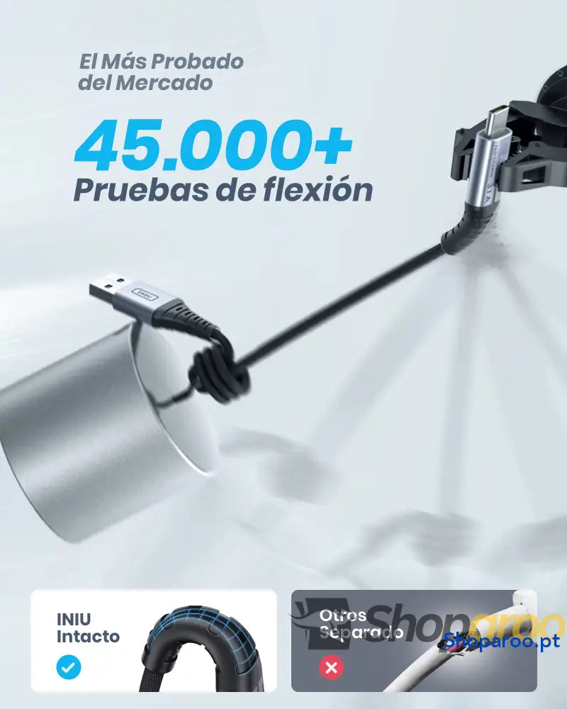 Cabo USB A C INIU [2 m] QC 3,0 e 3,1 Carregamento rápido liga trançada de nylon tipo Carregador compatível com iPhone