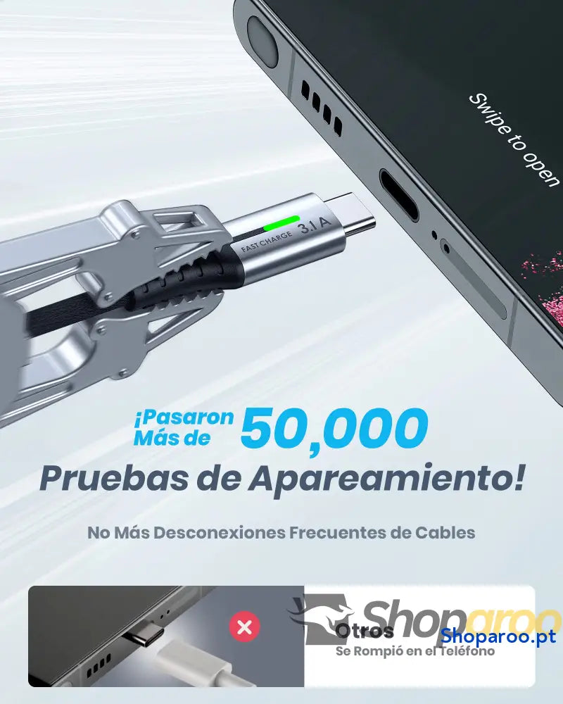Cabo USB A C INIU [2 m] QC 3,0 e 3,1 Carregamento rápido liga trançada de nylon tipo Carregador compatível com iPhone