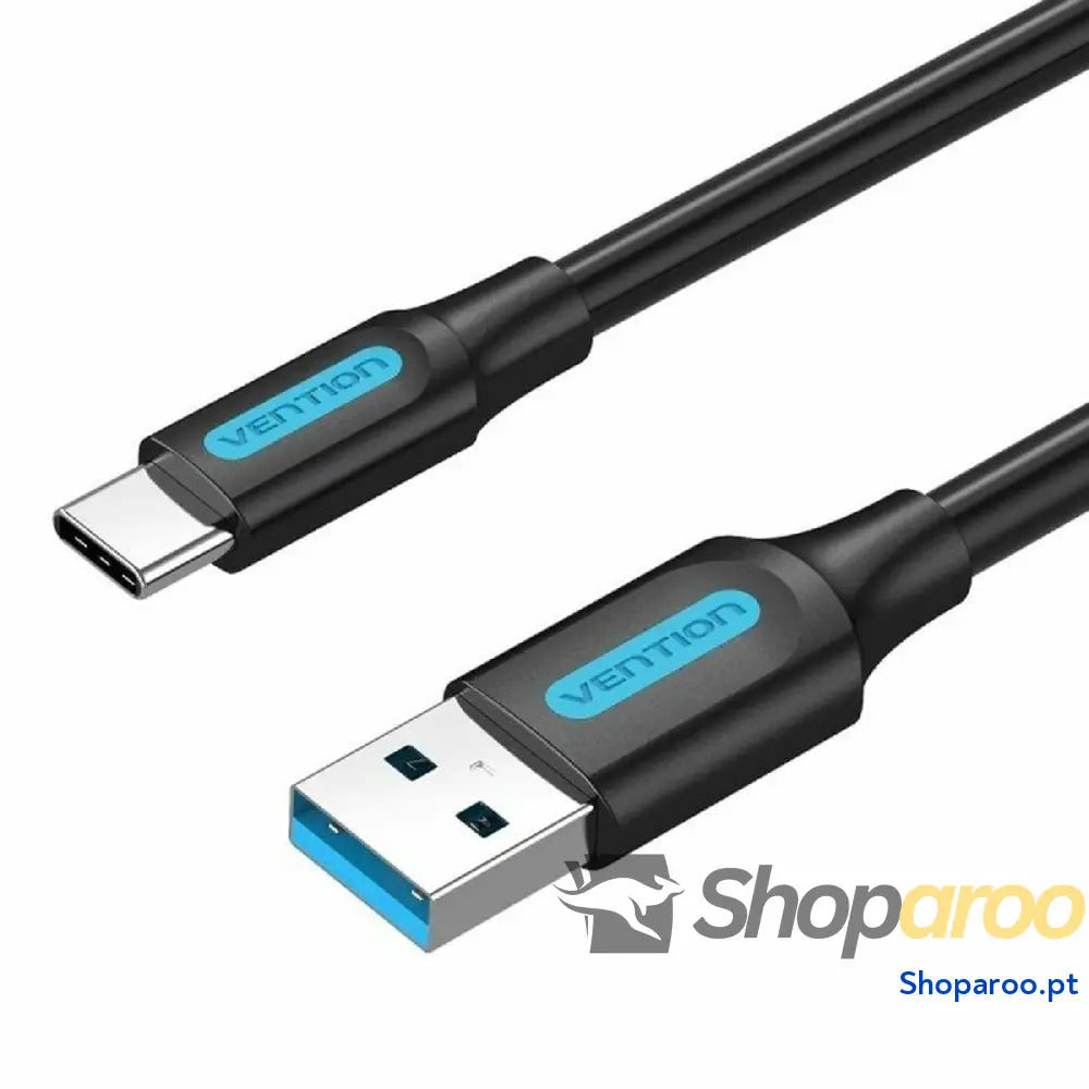 Cabo USB A para USB-C Vention COZBF Preto 1 m