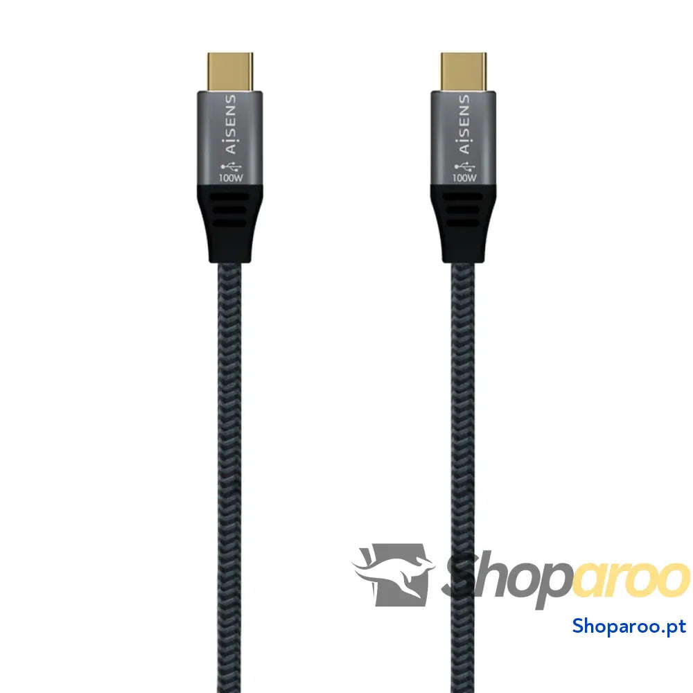 Cabo USB-C Aisens A107-0634 2 m Cinzento (1 Unidade)