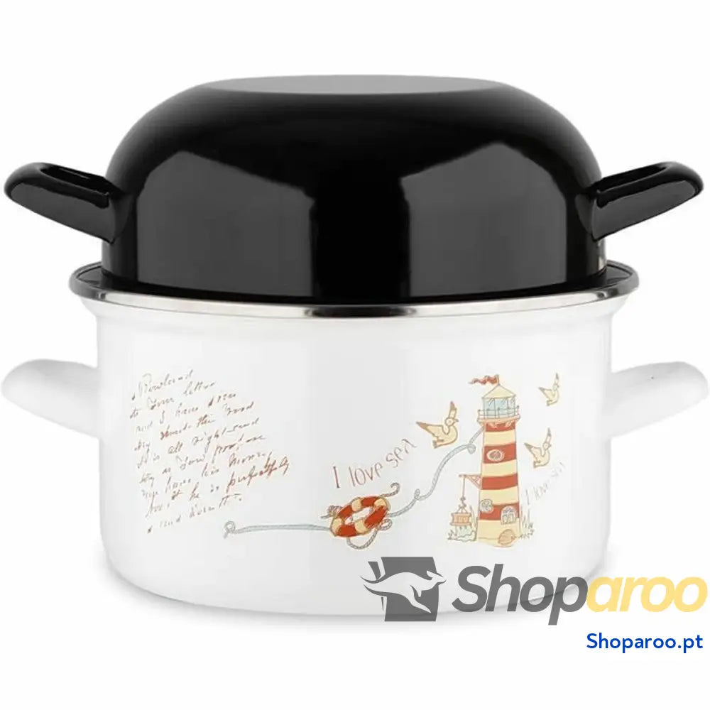 Caçarola Baumalu Aço Esmaltado Branco Ø 20 cm