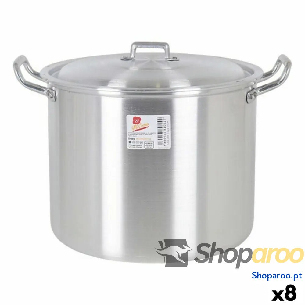 Caçarola com Tampa 39693 Ø 22 cm Prateado 6 L Alumínio 29 x 23 20