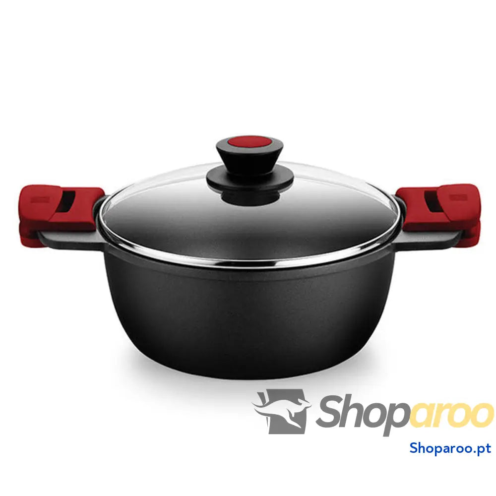 Caçarola com Tampa de Vidro BRA A410324 Preto 4 L