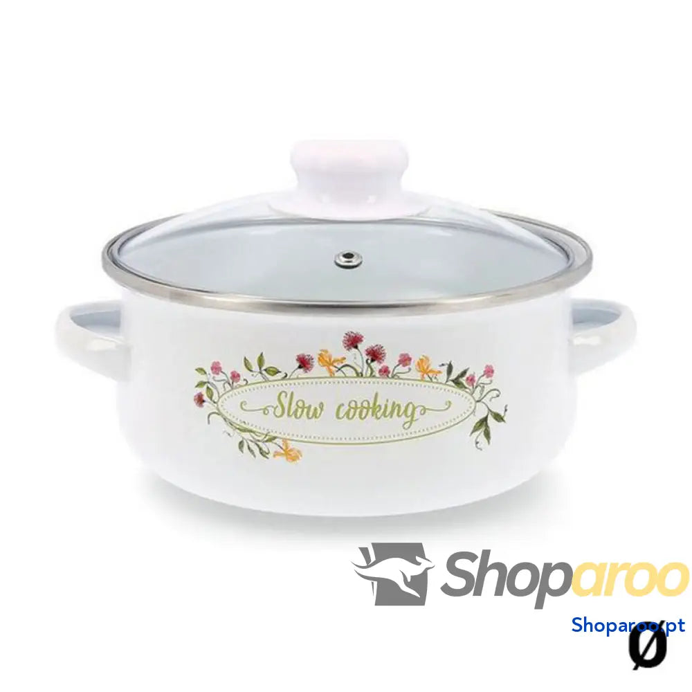Caçarola com Tampa de Vidro Quid Memory Aço Esmaltado