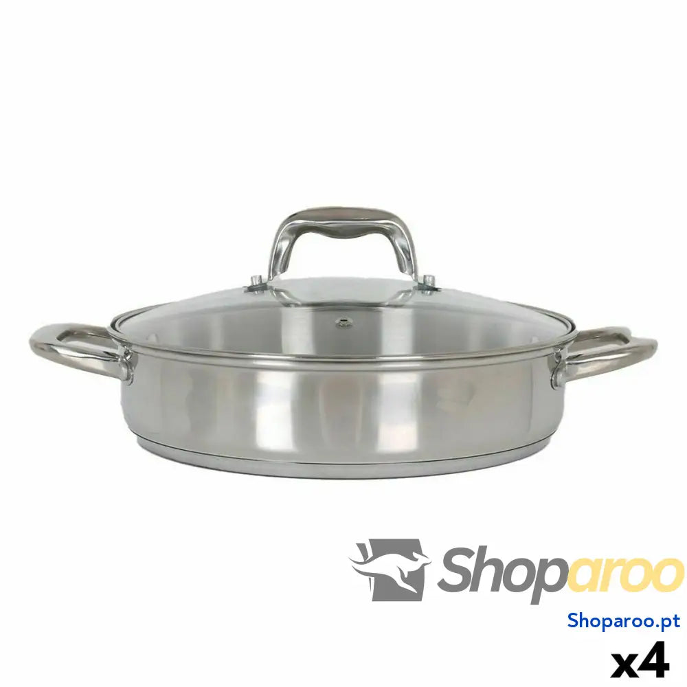 Caçarola com Tampa de Vidro Quttin 4,3 L (4 Unidades)