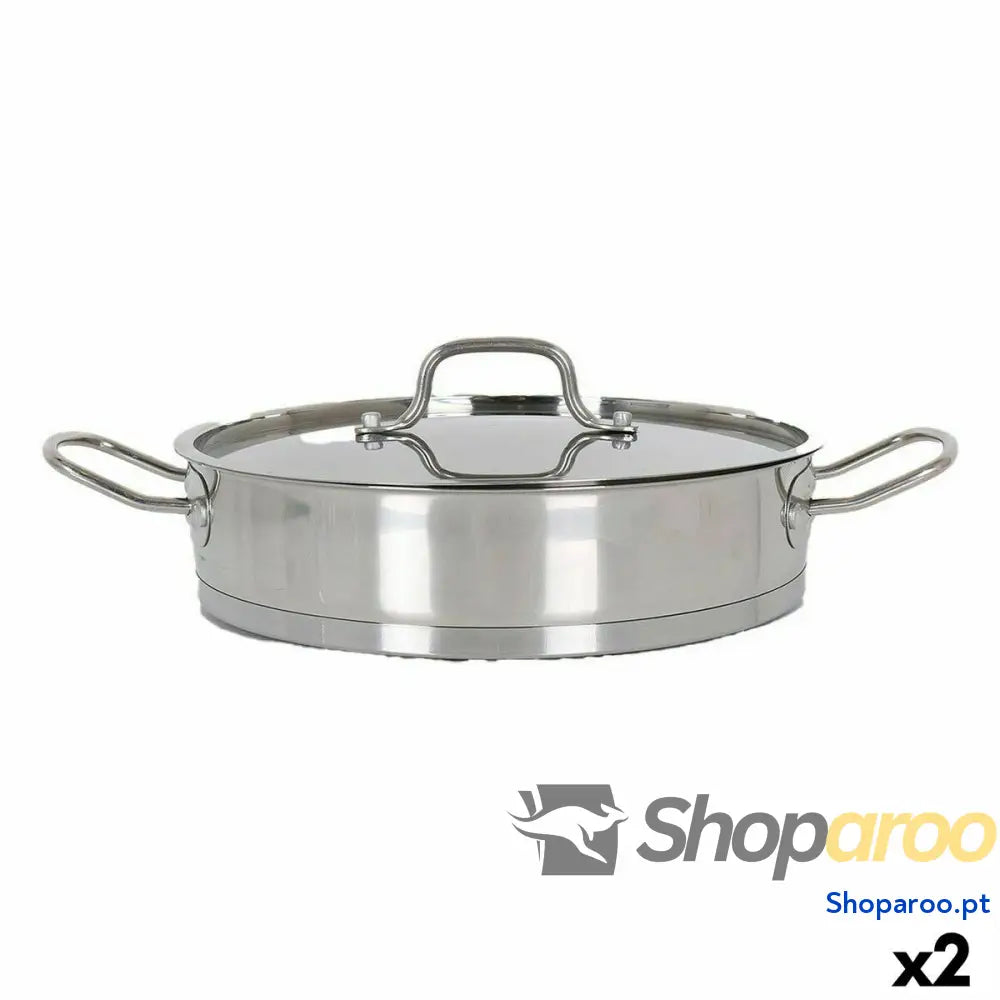 Caçarola com Tampa de Vidro Quttin 5,3 L (2 Unidades)
