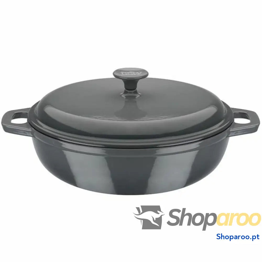 Caçarola com Tampa GSW Cinzento Creme Aço inoxidável Ø 30 cm