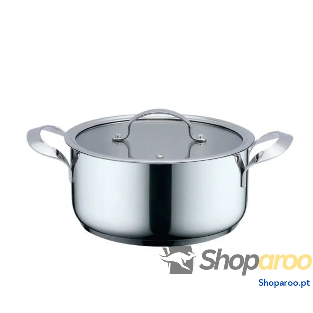 Caçarola com Tampa Haeger PA 24H.003A Bege Cinzento Ø 24 cm