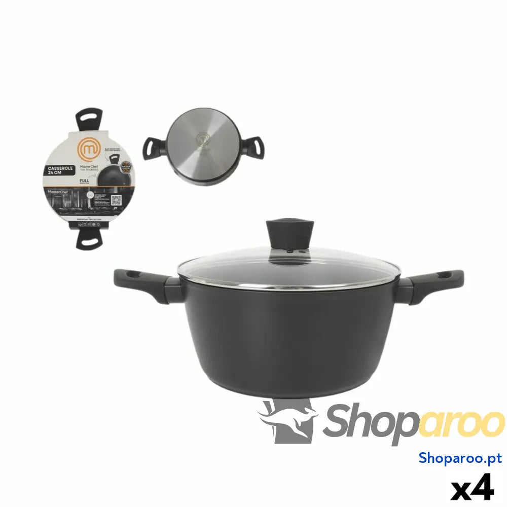 Caçarola com Tampa MasterChef 24 cm (4 Unidades)