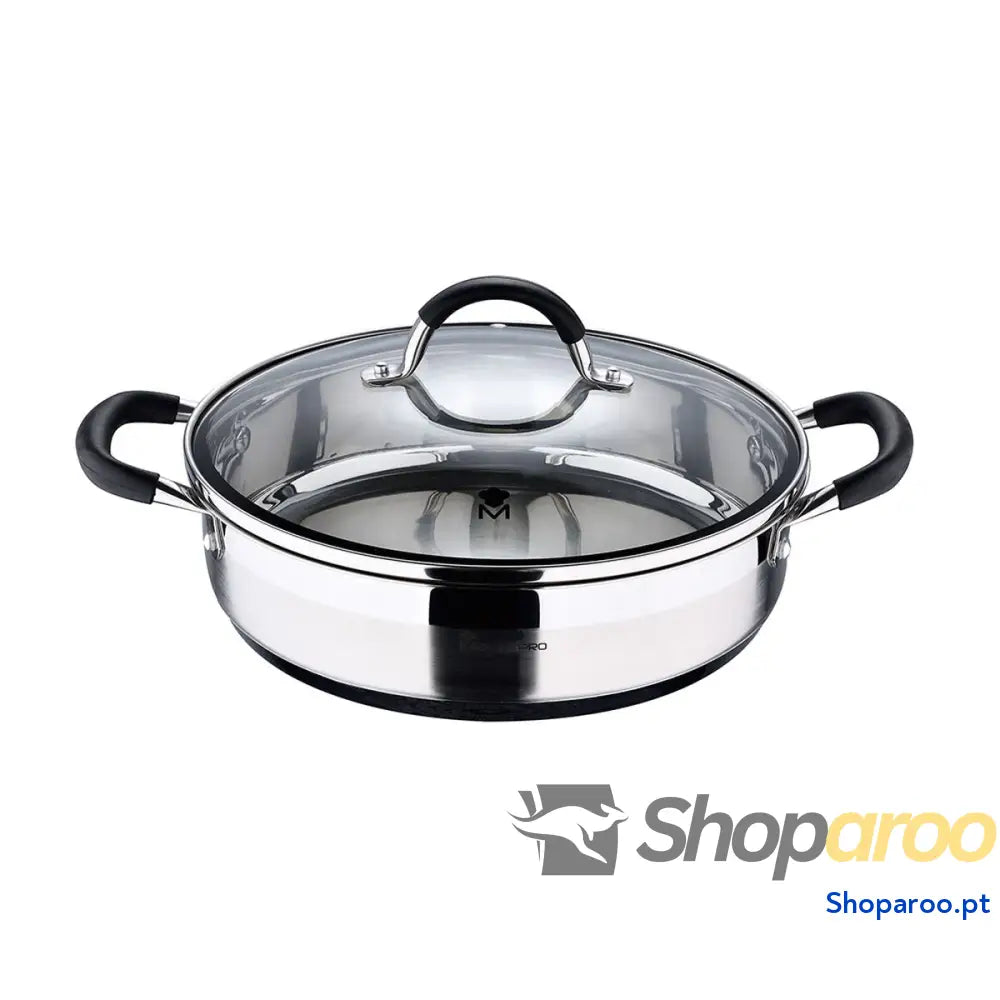 Caçarola com Tampa Masterpro Aço inoxidável AISI 304 (3,8 L) 28 x 7 cm
