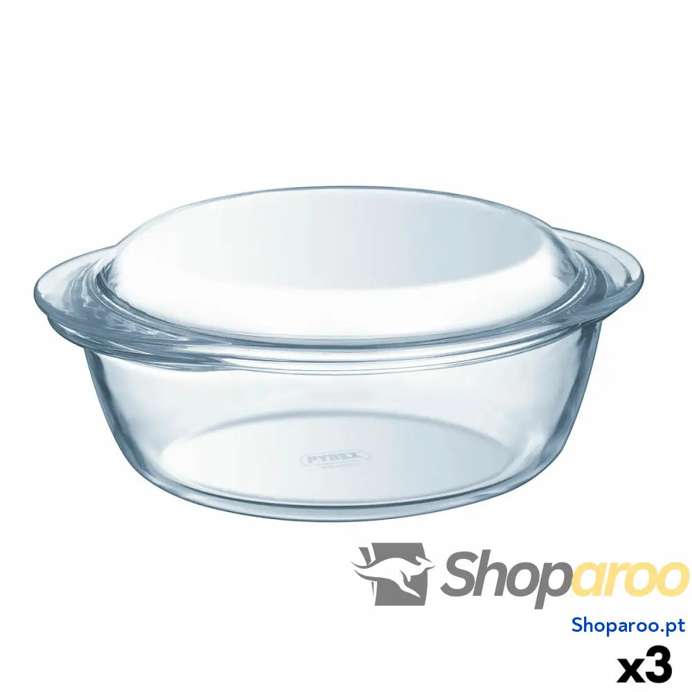 Caçarola com Tampa Pyrex Essentials Transparente 2,1 L (3 Unidades)