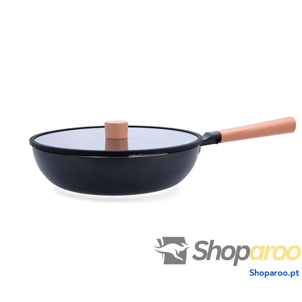 Caçarola com Tampa Quid Naturalia Preto Metal 28 cm Com tampa Guisados