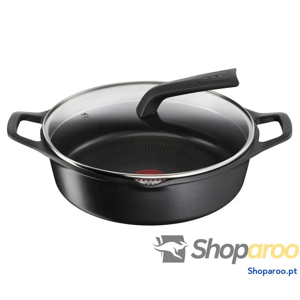 Caçarola com Tampa Tefal E2497244 Preto Ø 28 cm