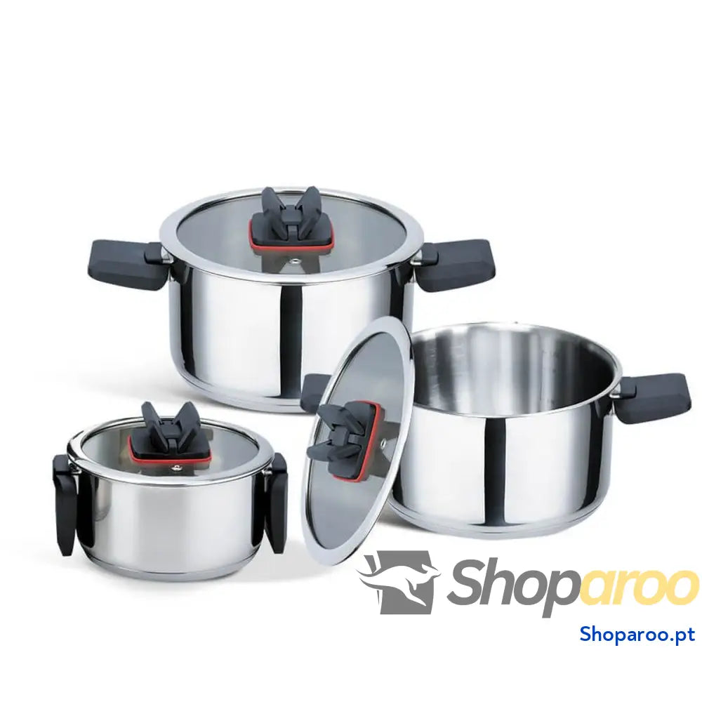 Caçarolas Feel Maestro MR 3531 6 Preto Aço Peças