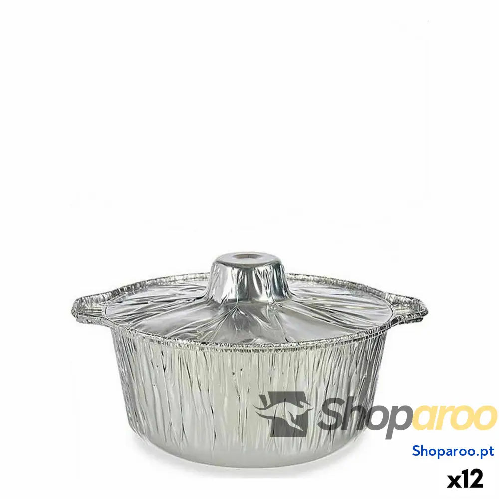 Caçarolas Kinvara 66105 Prateado Prata Descartável Com tampa Panela