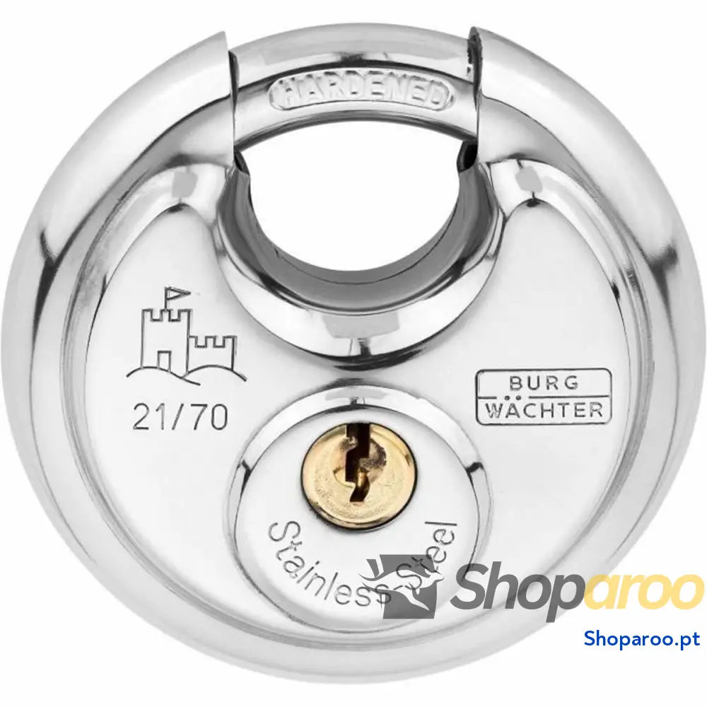 Cadeado com chave Burg-Wachter 21 70 SB Aço inoxidável