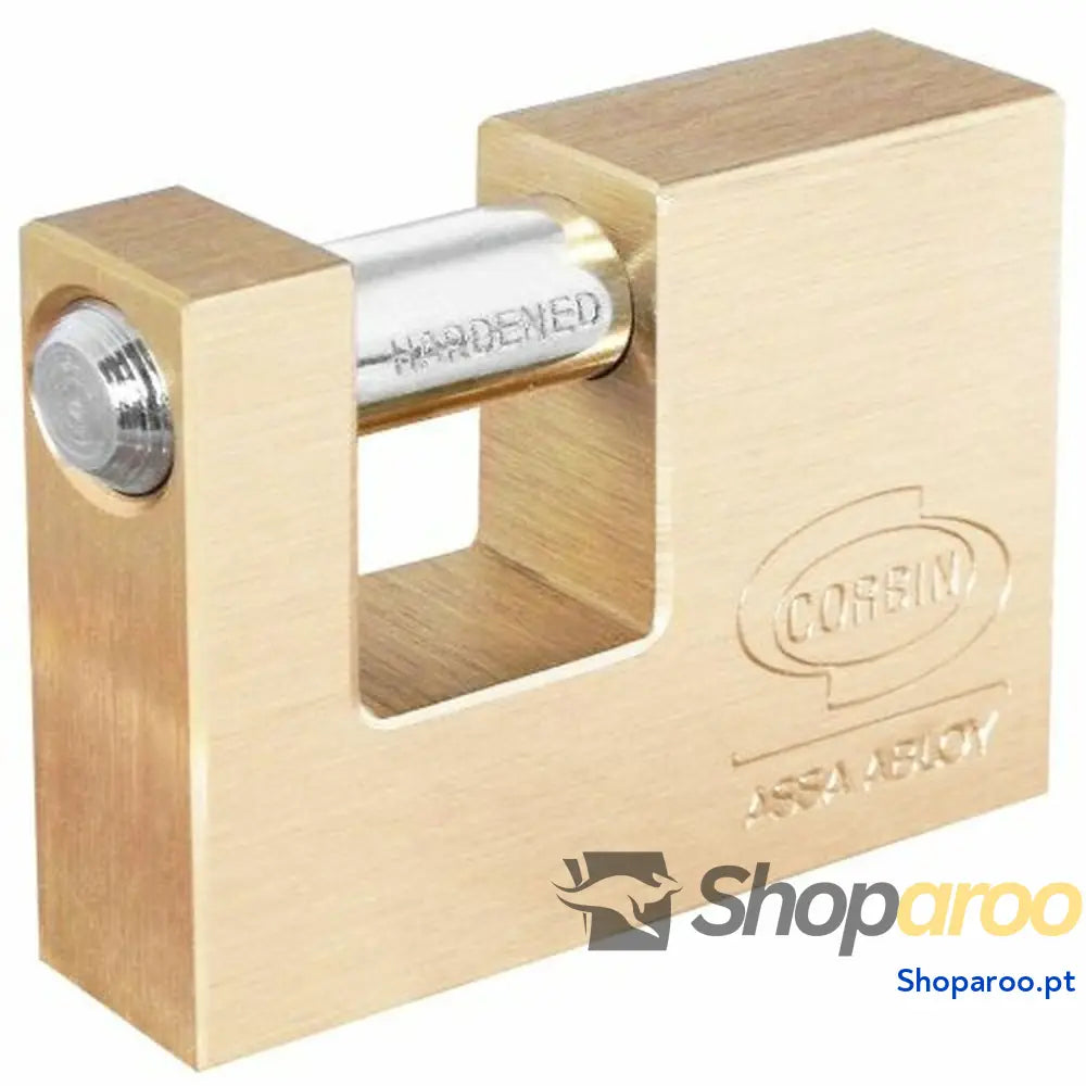 Cadeado com chave CORBIN Bayoneta 70 mm Retangular Latão Aço (2 Unidades)
