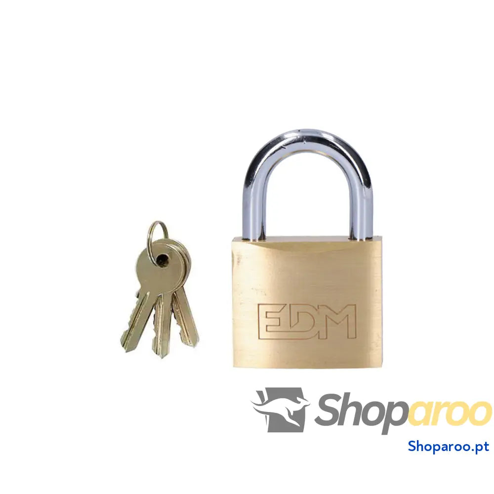 Cadeado com chave EDM 85209 Latão Arco 40 x 23 mm