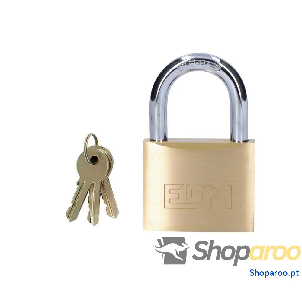 Cadeado com chave EDM 85210 Latão Arco 50 x 30 mm