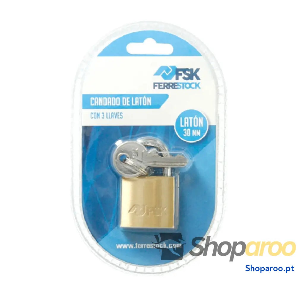 Cadeado com chave Ferrestock 30 mm