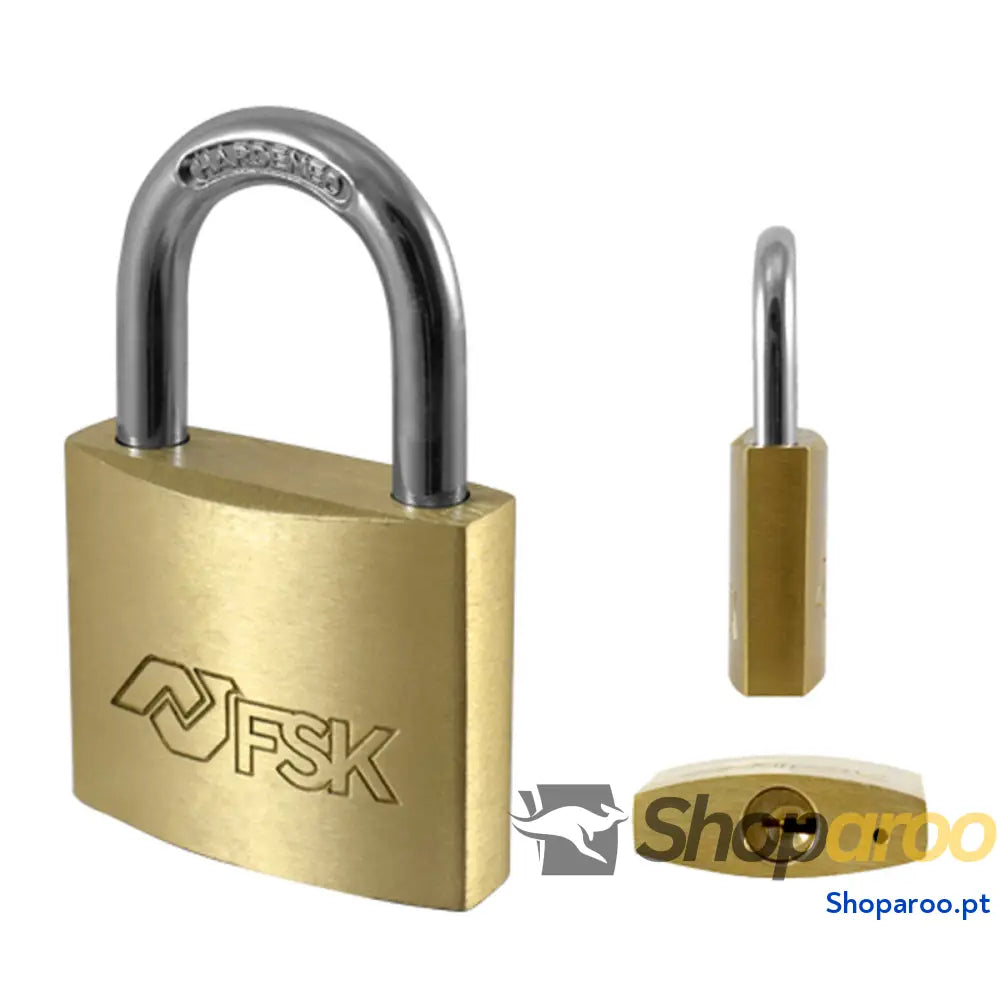 Cadeado com chave Ferrestock Latão 40 mm