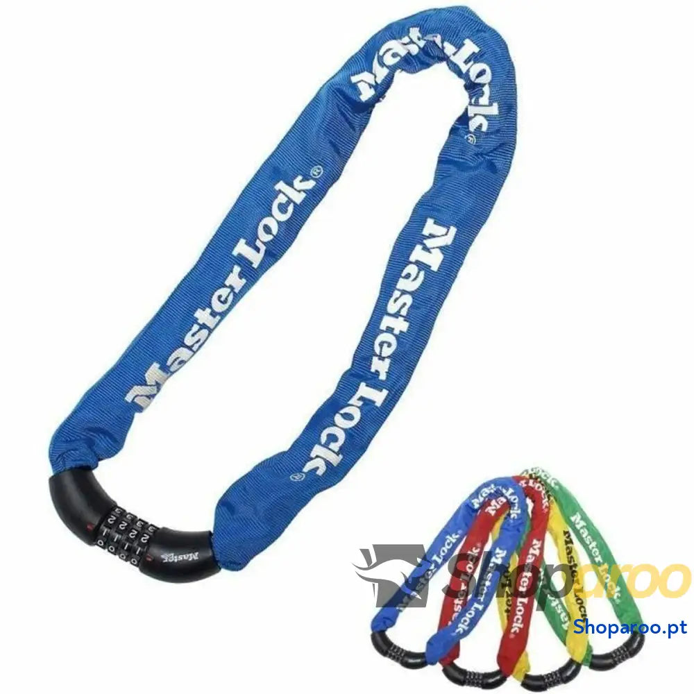 Cadeado com chave Master Lock Azul