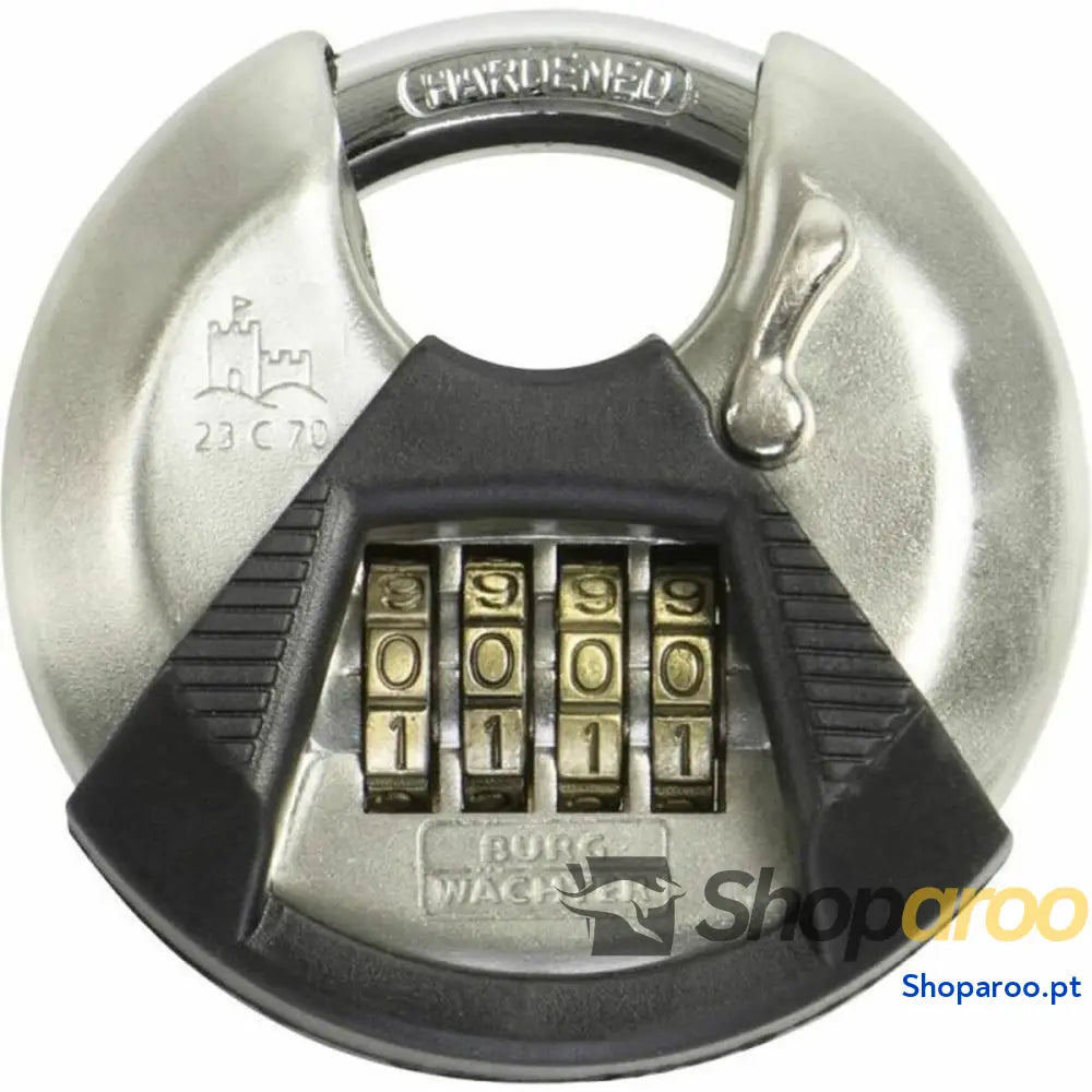 Cadeado com combinação Burg-Wachter 23 C 70 SB Aço inoxidável Plástico