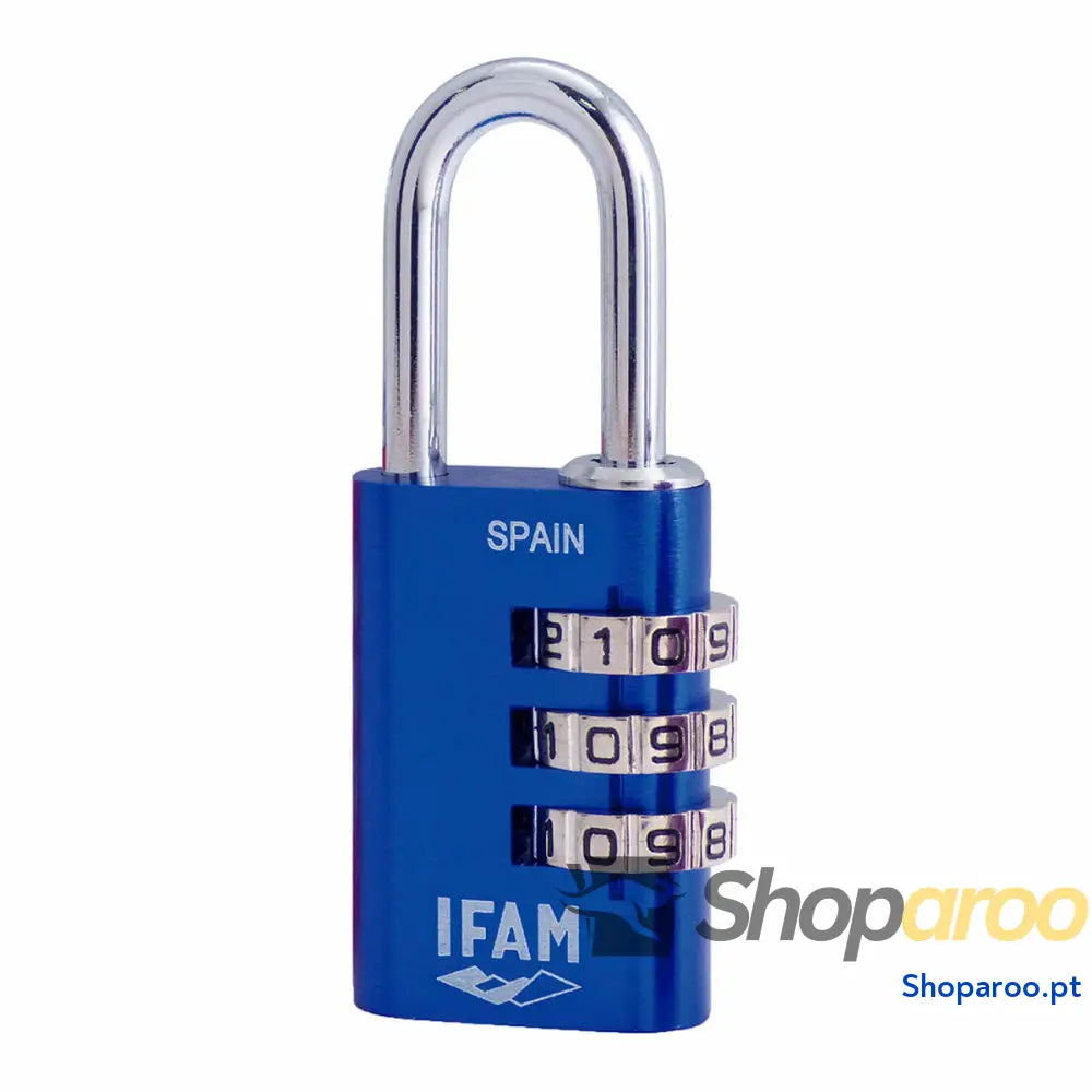 Cadeado com combinação IFAM Combi30 Alumínio Azul