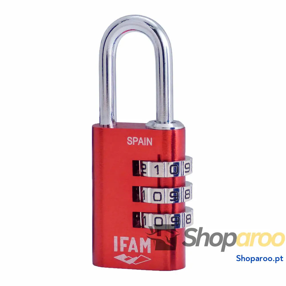 Cadeado com combinação IFAM Combi30 Alumínio Vermelho
