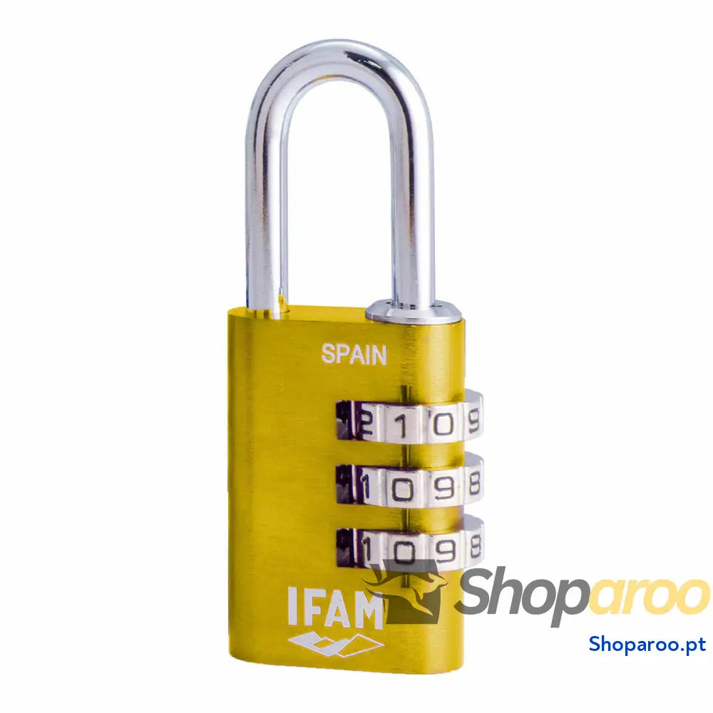 Cadeado com combinação IFAM Combi30 Metal Alumínio Amarelo