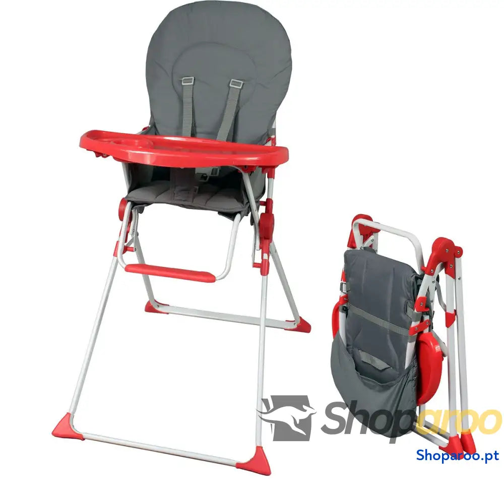 Cadeira Alta Bambisol Vermelho Cinzento PVC 6 - 36 Meses