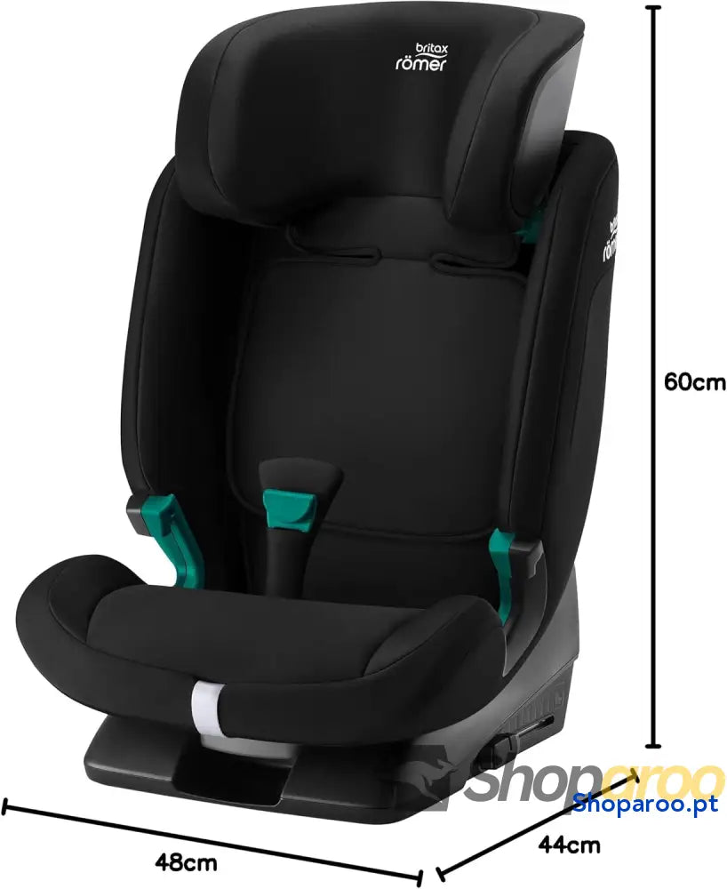 Cadeira auto EVOLVAFIX com ISOFIX crianças de 76 150 cm (i Size) 15 meses a 12 anos Space Black