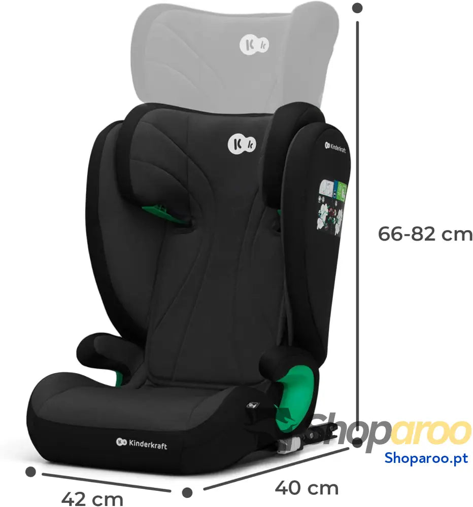 Cadeira carro Isofix I SIZE cadeira para bebé e crianças cinto universal grupo 2/3 de 15 a 36 kg preto