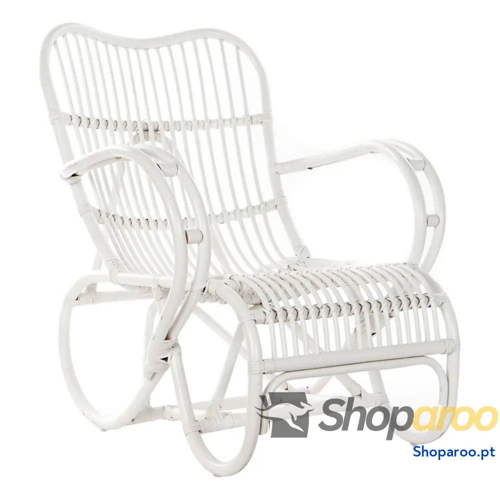 Cadeira de baloiço DKD Home Decor Branco 75 x 85 x 85 cm
