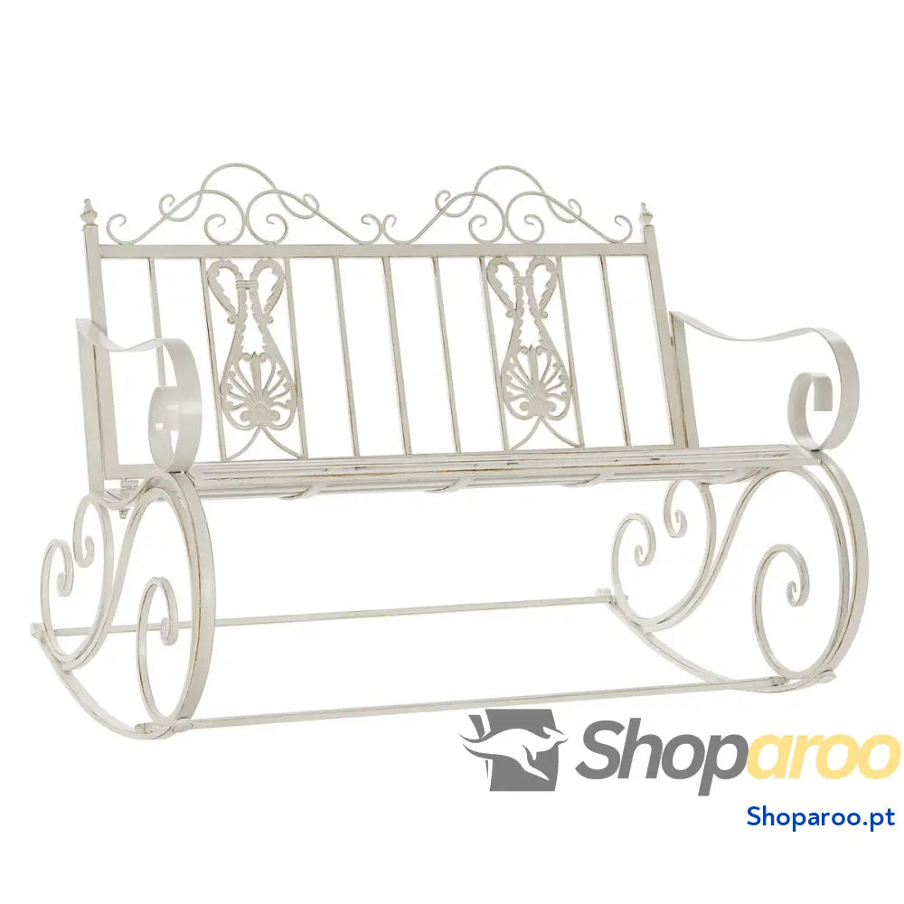 Cadeira de baloiço DKD Home Decor Metal Alumínio Branco (118 x 90 x 92 cm)