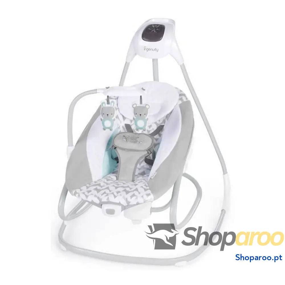 Cadeira de baloiço Ingenuity 2-in-1 Swing Lounger - Raylan Cinzento Branco