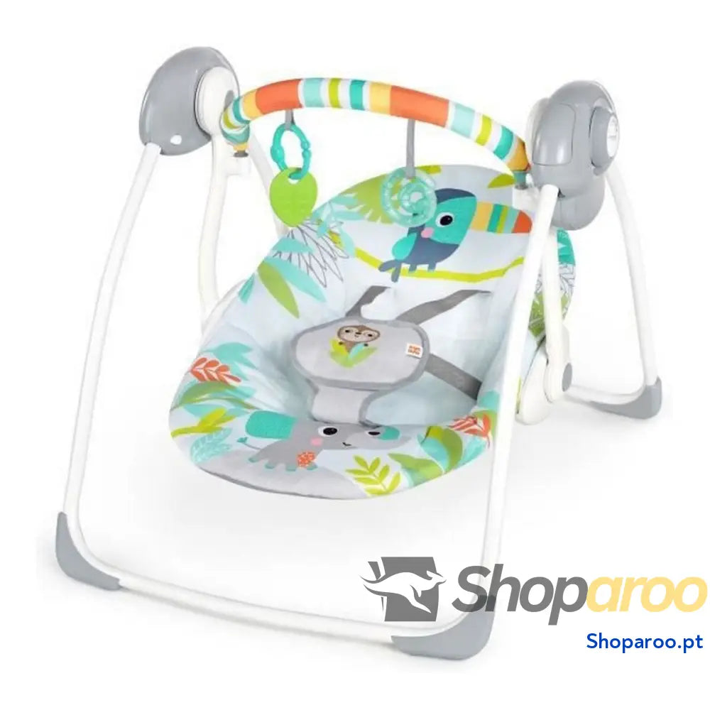 Cadeira de baloiço Ingenuity Compact portable swing Multicolor animais