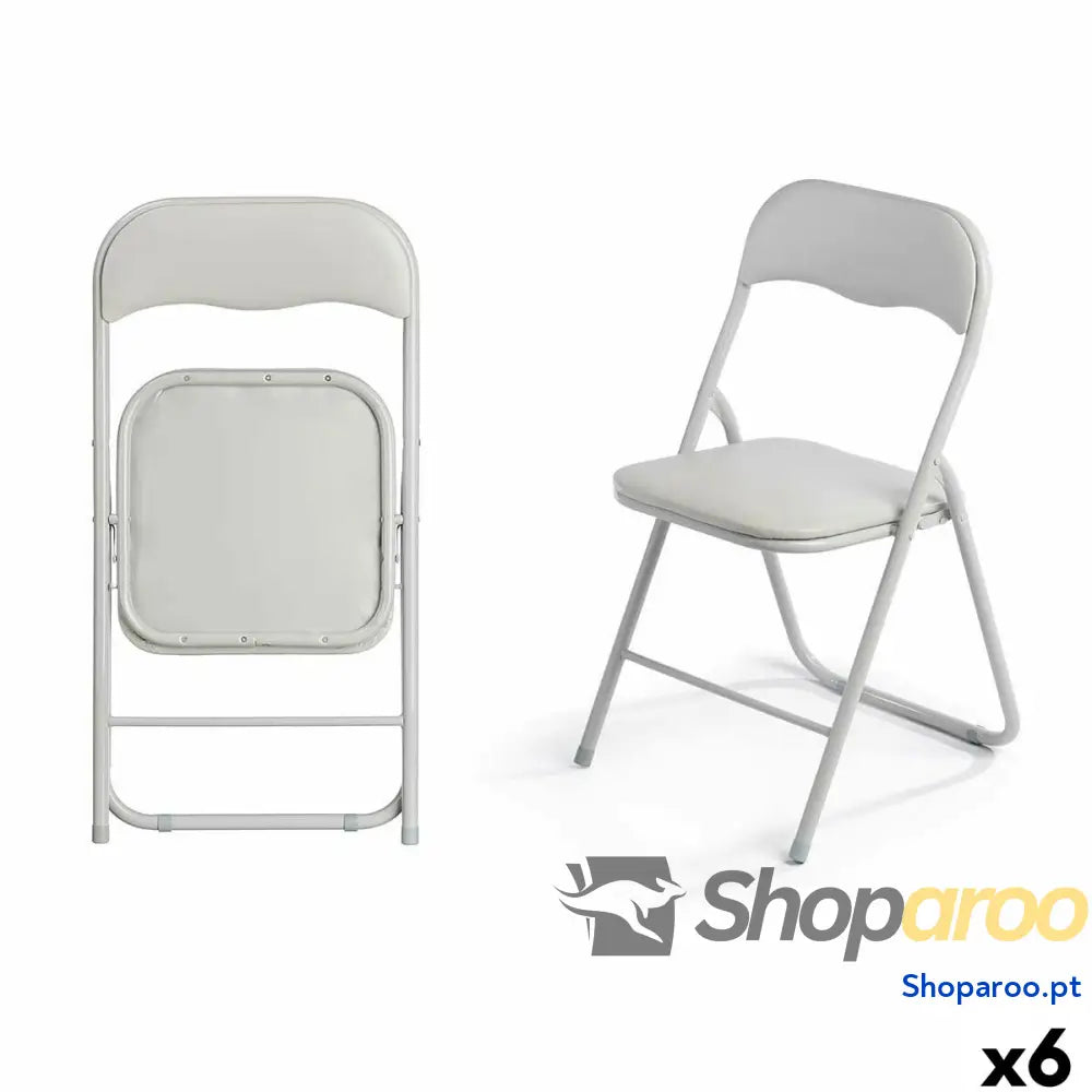 Cadeira de Campismo 10925 Cinzento 43 x 46 78 cm 88 6,5 45 (6 Unidades)