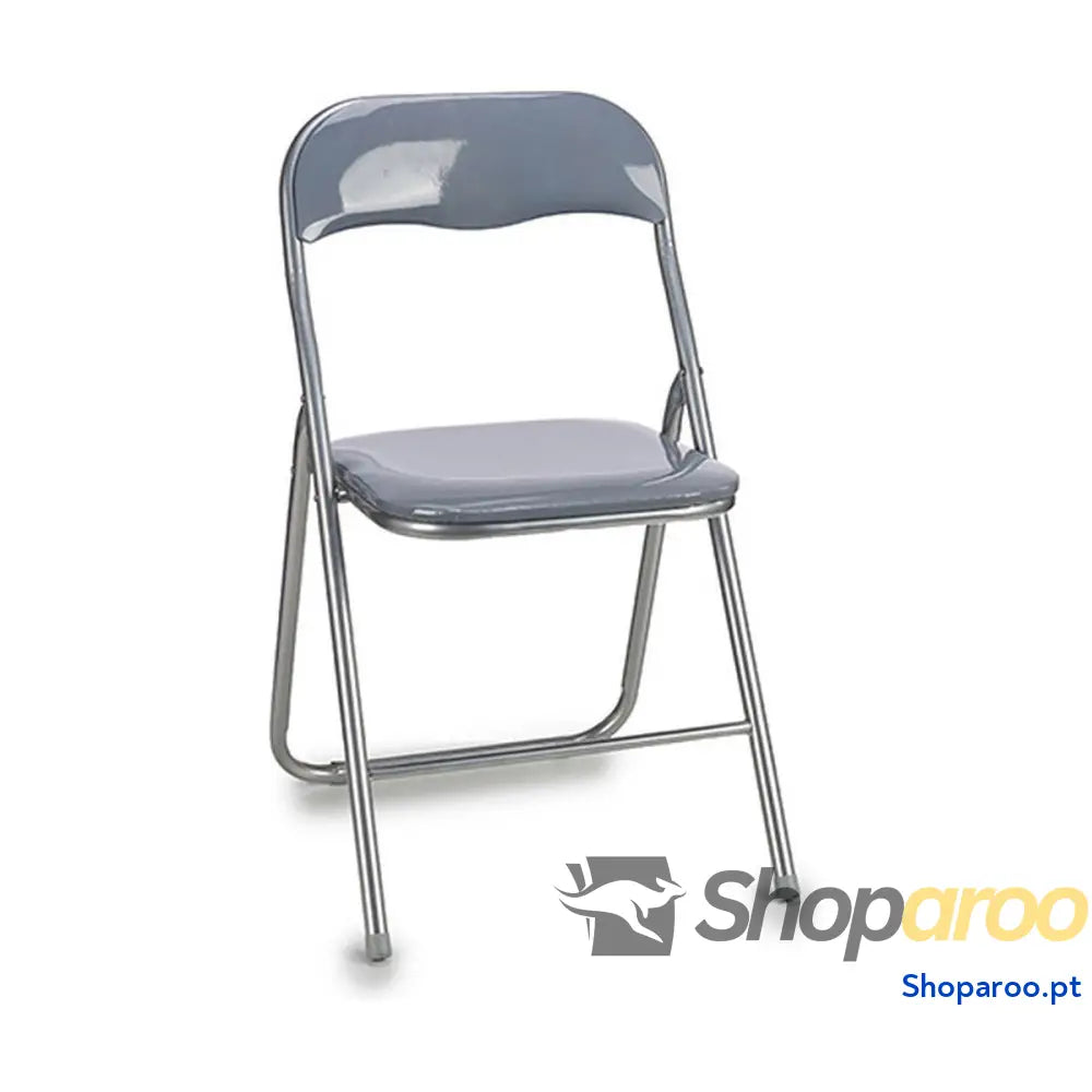 Cadeira de Campismo Acolchoada Cinzento PVC Metal