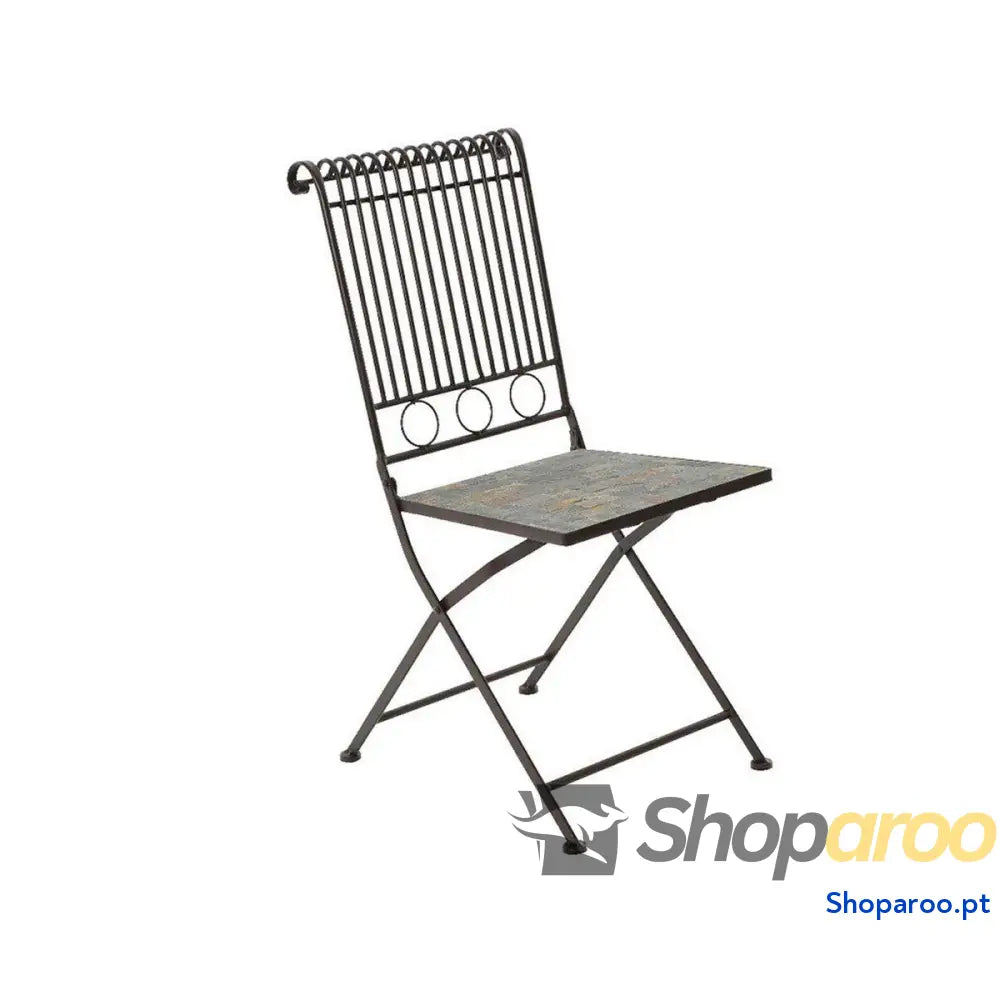 Cadeira de Campismo Acolchoada Kaemingk Stuttgart Branco Castanho 39 x 39 x 9 cm