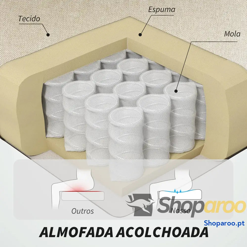 Cadeira de Escritório com Massagem Reclinável Aquecimento Apoio para Pés e Controlo Remoto 66x70x112-120 cm Bege