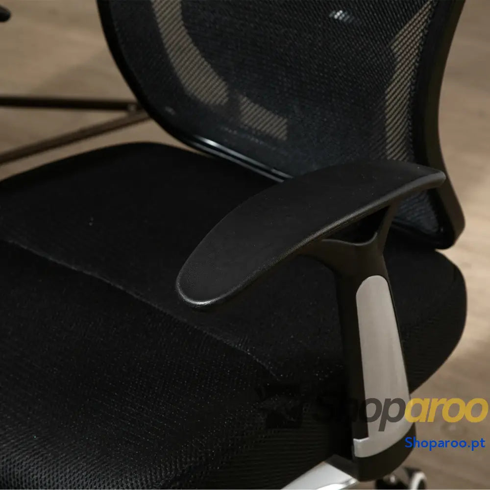 Cadeira de Escritório Ergonômica Giratória com Altura Ajustável Função Reclinável Apoio para a Cabeça e Suporte Lombar