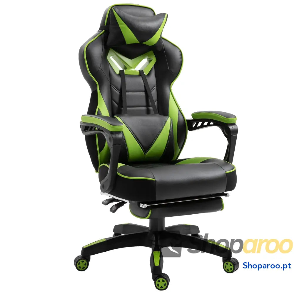 Cadeira de escritorio gaming ergonômica Altura ajustável Reclinável Encosto com apoio para pés 65x70x118,5-126,5 cm