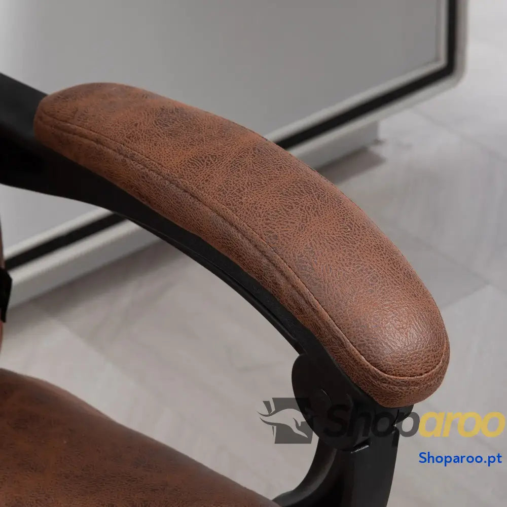 Cadeira de Massagem com 6 Pontos Função Aquecimento Apoio para Pés e comando à distância castanha