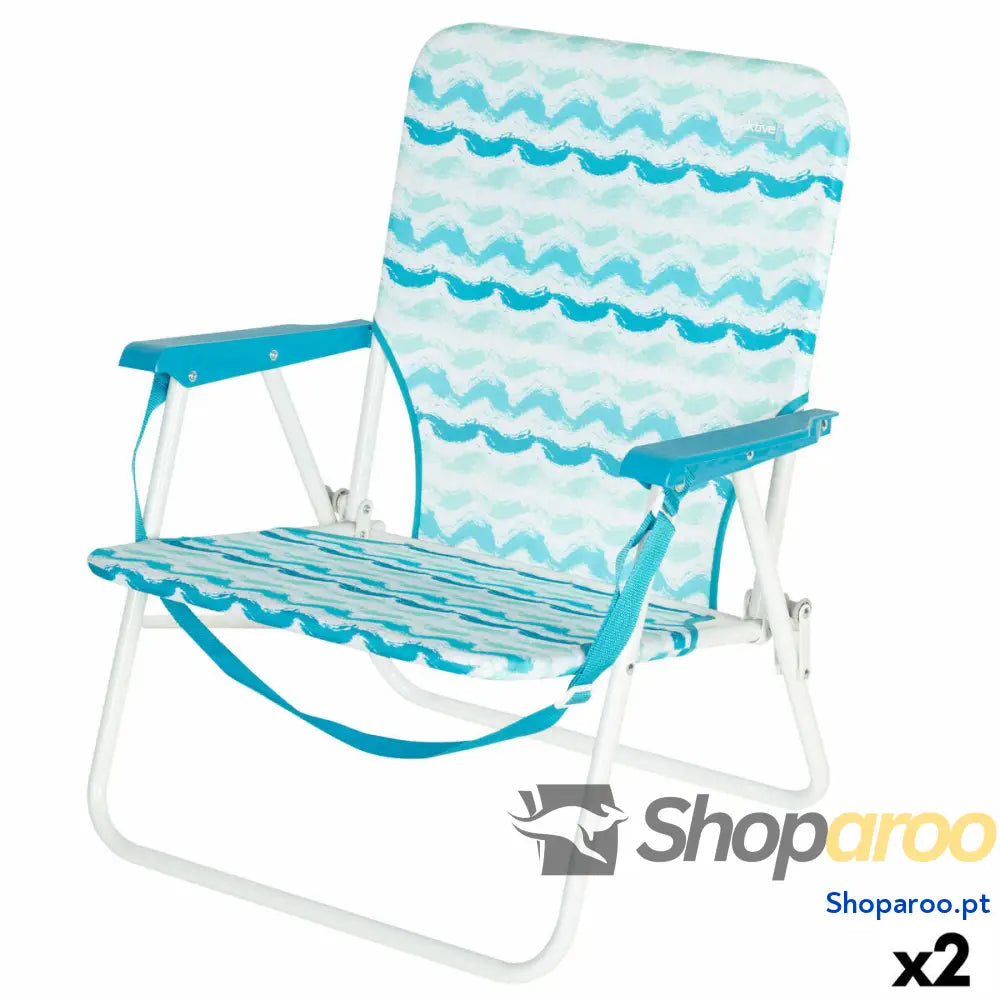 Cadeira de Praia Aktive 45 x 70 x 40 cm (2 Unidades)
